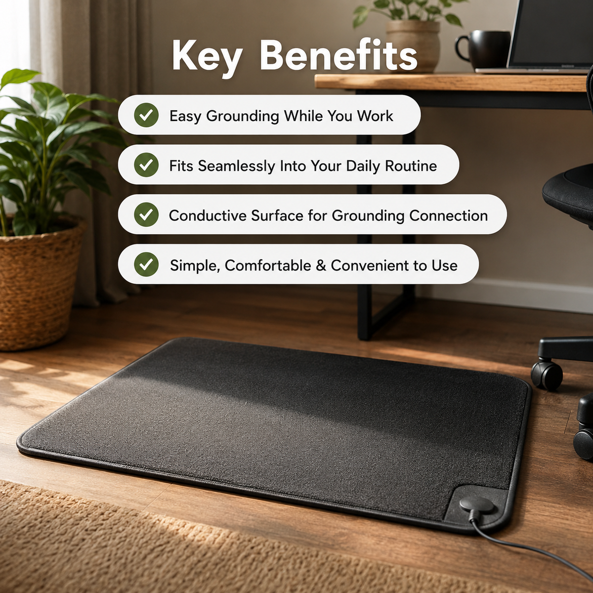 Grounding Mat — Natural Wellness at Your Desk